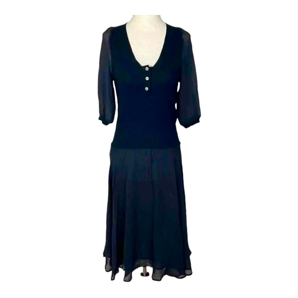 Yumi Kim Silk and Cashmere Dress in Black NWT